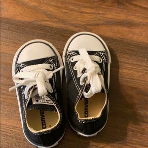 Baby black converse shoes